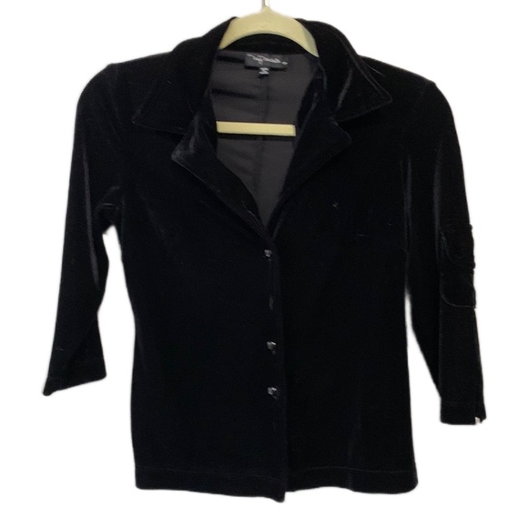 Vintage Tops Y2k My Michelle Black Velvet Button Down Shirt Poshmark